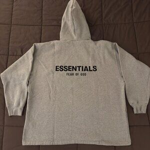 ESSENTIALS x FEAR OF GOD Men's Relaxed Hoodie Oatmeal Color Size M